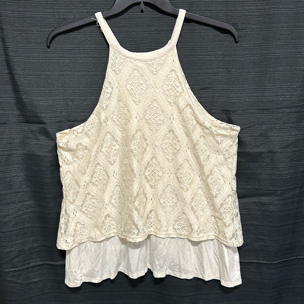 Shyanne Cream Lace Halter Top